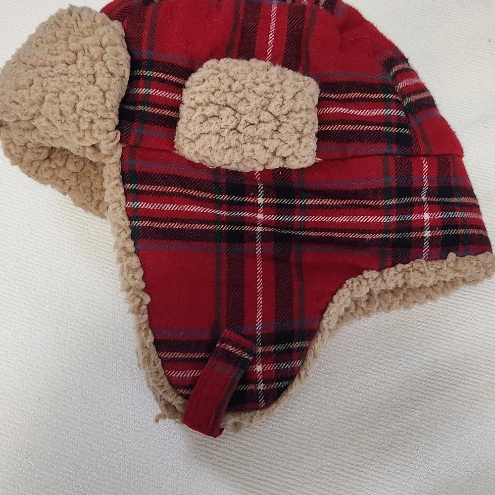 Carter's Red Plaid Trapper Hat